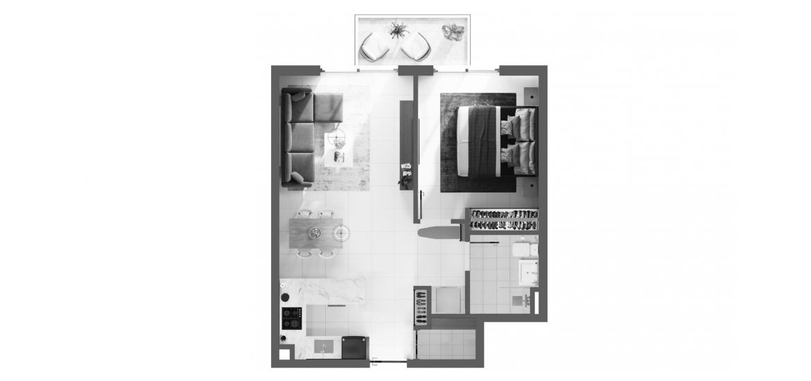 Планировка «57sqm» 2 комнаты в ЖК TORINO