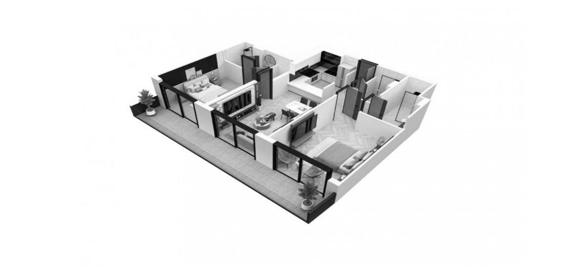 Floor plan «78sqm», 2 bedrooms in GARDENIA LIVINGS